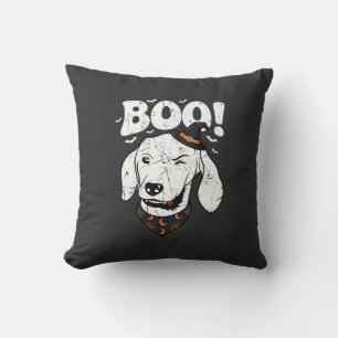 Coussin Chapeau de sorcière de chien Halloween Boo Chauves