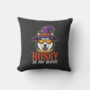 Coussin Chapeau De Sorcière De Mon Boo Husky D'Halloween