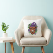 Coussin Chapeau de sorcière de vache des Highlands Hallowe (Chaise)