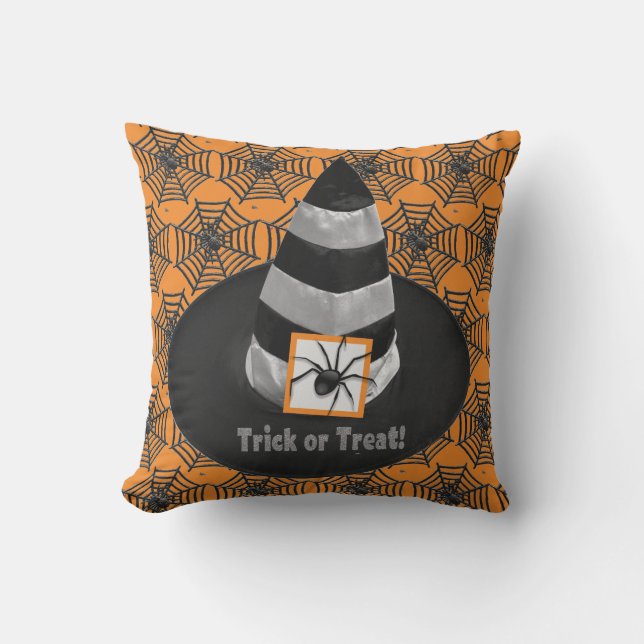 Coussin Chapeau de sorcière Halloween Black Spider / Sombr (Recto)