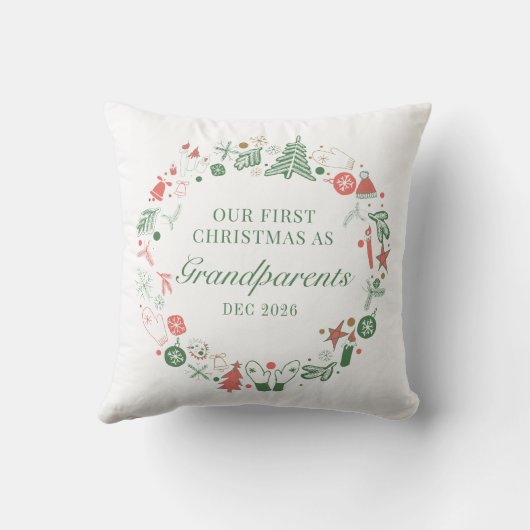 Coussin Chapeau des grands-parents 1er motif de Noël pour (Verso)