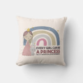 Coussin Chaque fille peut être une princesse (Recto)