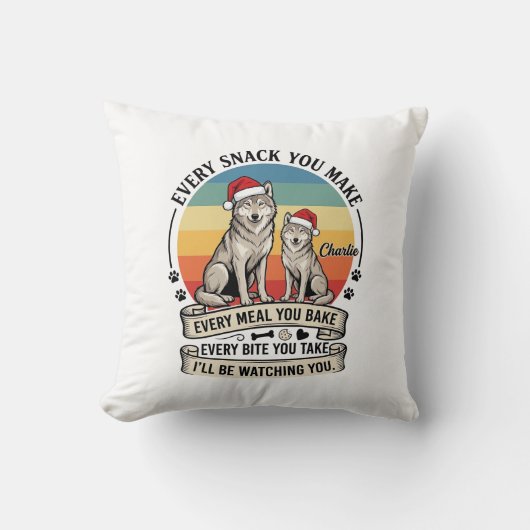 Coussin Chaque friandise que vous faites Chien Père Noël C (Recto)