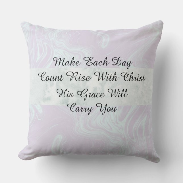 Coussin Chaque jour compte/Doux son de la miséricorde Cous (Recto)