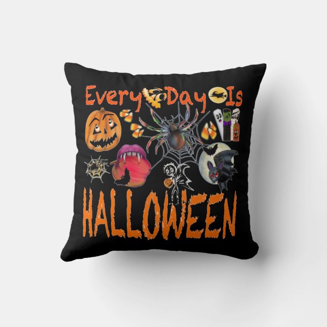 Coussin Chaque Jour Est Halloween (Verso)