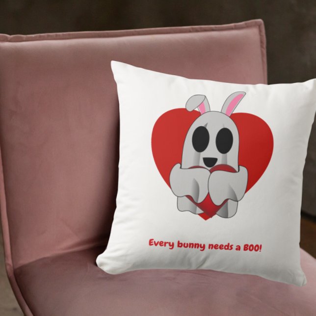 Coussin Chaque lapin a besoin d'un Boo (Créateur téléchargé)
