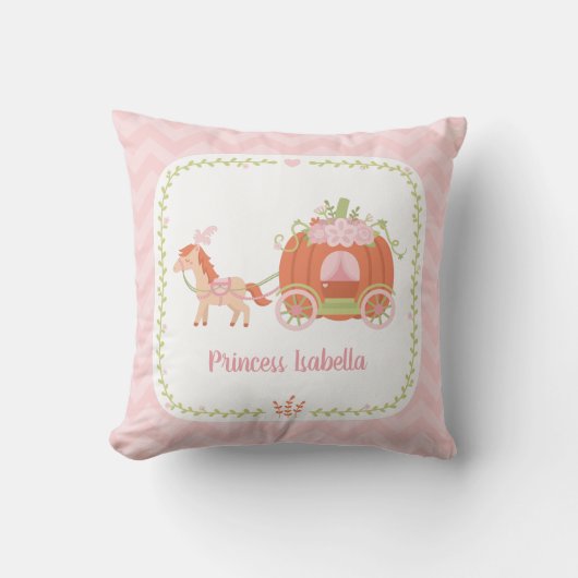 Coussin Char à citrouille Petite Princesse Décoration de c (Recto)