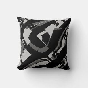 Coussin Charbon gris sur la diagonale noire Sud-Ouest