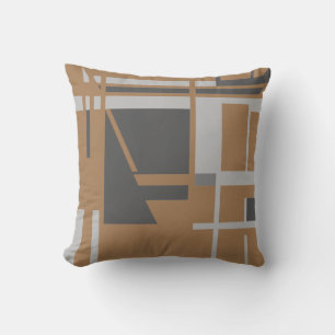 Coussin Charbon gris sur Tan Perperpendiculaire MCM Look M