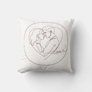 Coussin Chargeur sans fil - Couple minimaliste moderne en
