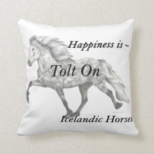 Coussin Charismatique Islandais Cheval Tolt Sur