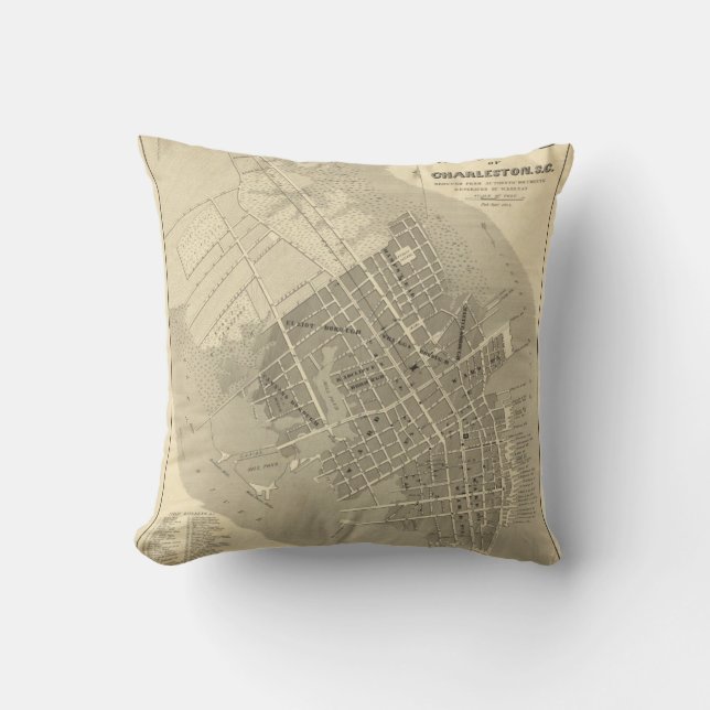 Coussin Charleston, la Caroline du Sud (Recto)