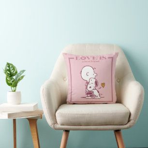 Coussin Charlie Brown & Snoopy - L'amour est un meilleur a