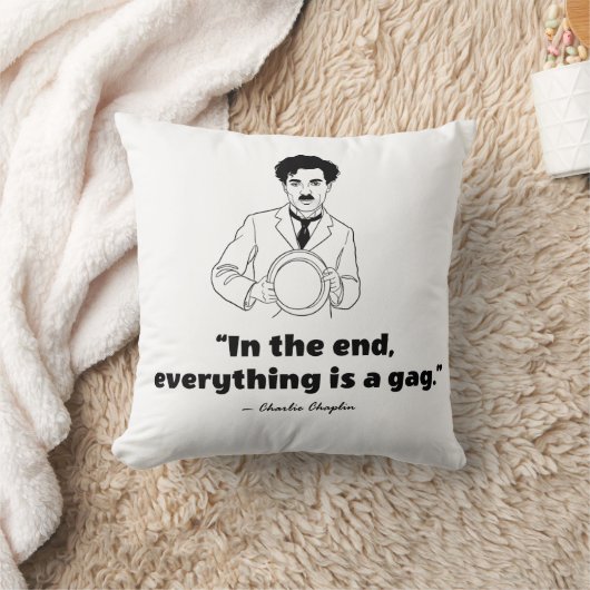 Coussin Charlie Chaplin Quote  (Couverture)