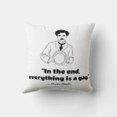 Coussin Charlie Chaplin Quote  (Verso)
