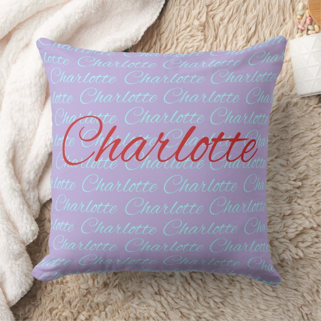 Coussin Charlotte Nom Motif Design (Couverture)