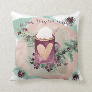 Coussin Charmant Aquarelle de vacances Mug and Green