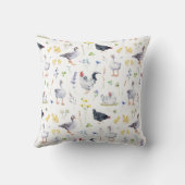 Coussin Charmant poulet de ferme rustique | Statistiques d (Verso)