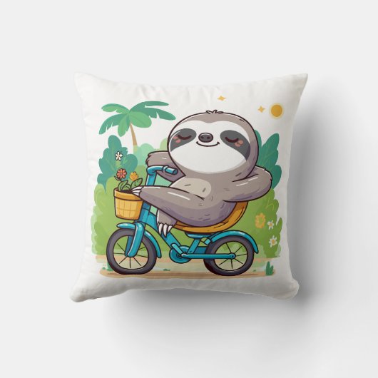 Coussin Charmante parade en vélo Lazy (Verso)