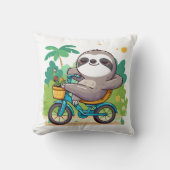Coussin Charmante parade en vélo Lazy (Recto)