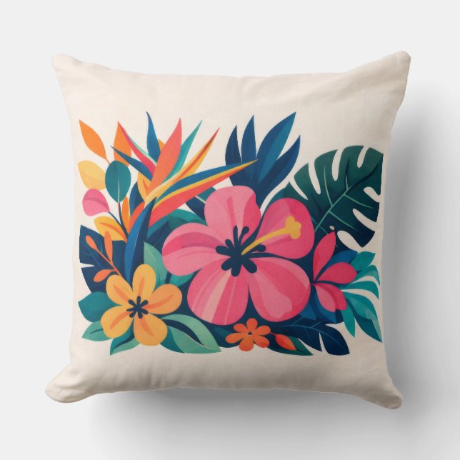 Coussin charme bohème rétro plage (Recto)