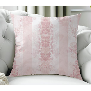 Coussin Charme classique : Grilles Damas rouges et blanche