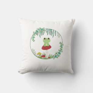 Coussin Charme Cottagecore Kawaii Grenouille Goblincore Mi