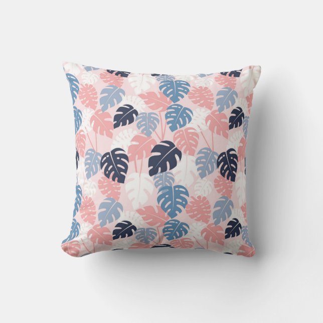 Coussin Charme de Monstera Tropical (Recto)