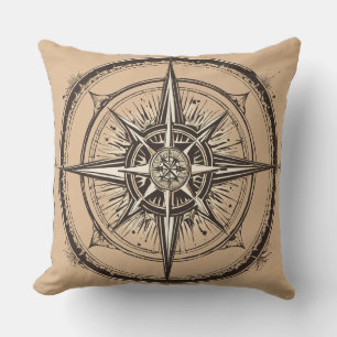 Coussin "Charme de navigation : Compass Printed Coussin"