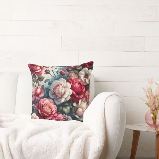 Coussin Charme floral de la rose intemporelle (Canapé)