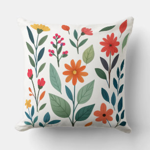 Coussin Charme ludique de jardin - Botanique colorée et co