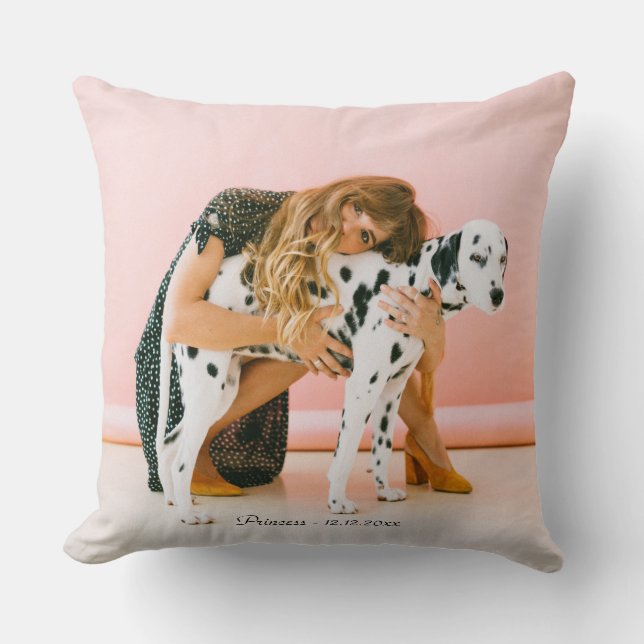 Coussin Charme Pet Lover Photo personnalisée (Recto)