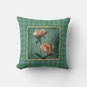 Coussin Charming Cottage Style Peony Imprimer