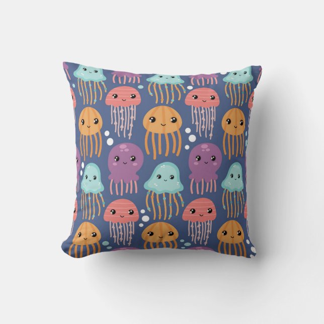 Coussin Charming Jellfish Parade (Recto)
