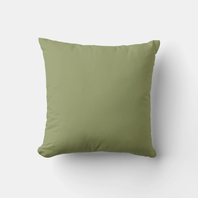 Coussin Chartreuse foncée Vert simple couleur solide (Recto)