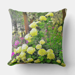 Coussin Chartreuse Hydrangea Limelight Garden