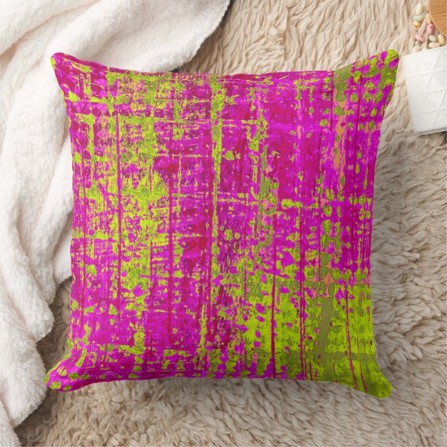 Coussin Chartreuse Kiss rose et vert Abstrait (Couverture)