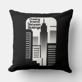 Coussin Chasing Dreams Between Buildings Urban Design (Recto)
