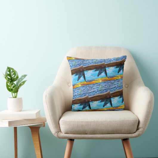 Coussin Chasing the Sunset Peinture par Alfred Fox (Chaise)