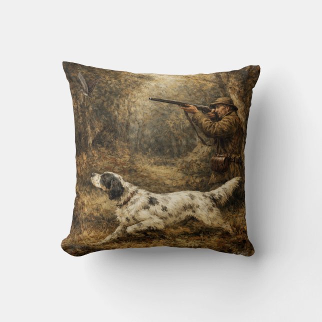 Coussin Chasse à la bécasse  (Recto)