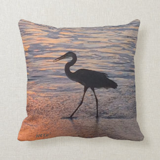 Coussin Chasse à lever de soleil et océan calme