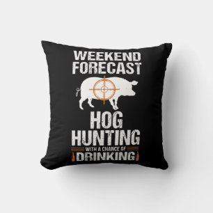 Coussin Chasse au porc Amusants Week-end Bière Chasse au s