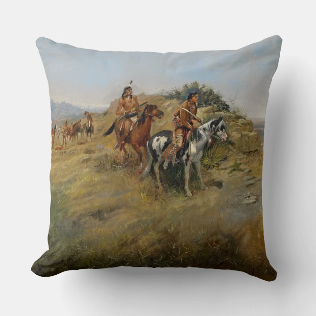 Coussin Chasse de Buffalo, 1891 (huile sur la toile) (Recto)