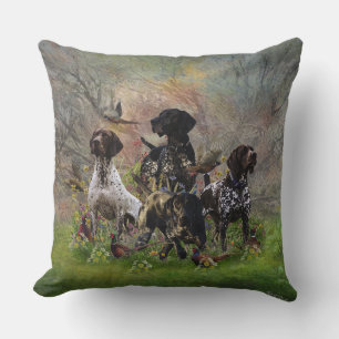 Coussin Chasse faisan avec GSP