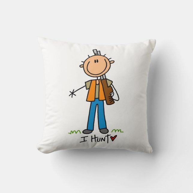 Coussin Chasseur de Stick Figure (Recto)
