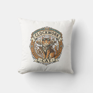 Coussin Chat à ressort Chat Steampunk Vintage Art Vector S
