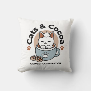 Coussin Chat adorable en Mug Conception de vacances - Chat