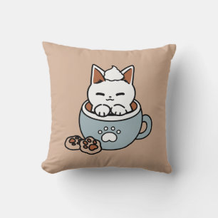 Coussin Chat adorable en Mug Conception de vacances - Chat