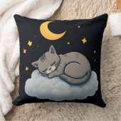 Coussin Chat adorable endormi sur un nuage (Couverture)