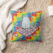 Coussin Chat aimant Jigsaw Puzle Mad (Couverture)